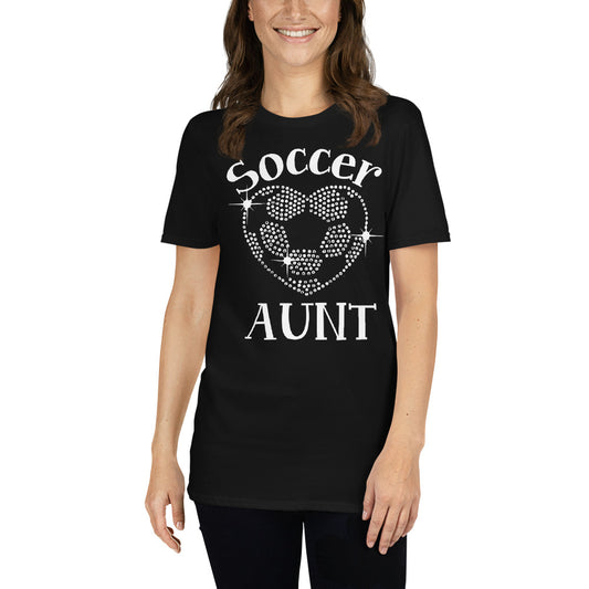 Bling Soccer Aunt Premium Unisex T-Shirt