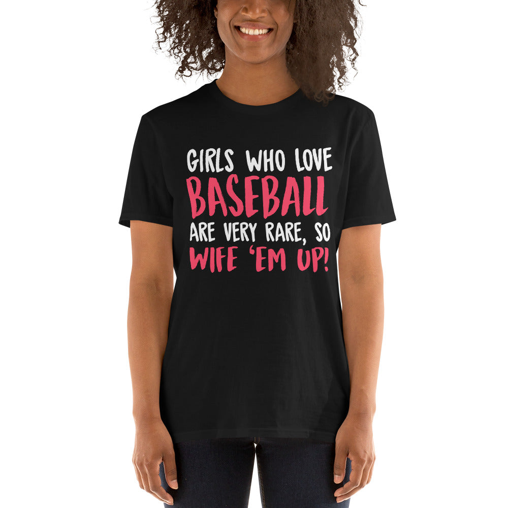 Girls Who Love Baseball Premium Unisex T-Shirt