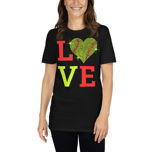 Bling Softball Love Premium Unisex T-Shirt