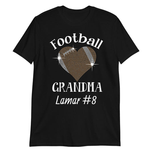 [Customize It] Grandma Football Bling Premium T-Shirt